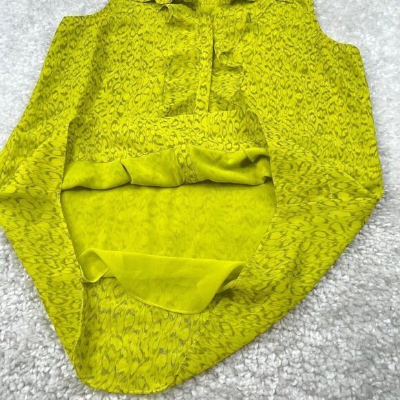 Cabi Reign Ruffle Sleeveless Top Yellow - Picture 5 of 8